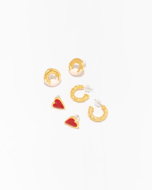 SET X3 PARES DE ARETES CANDY*