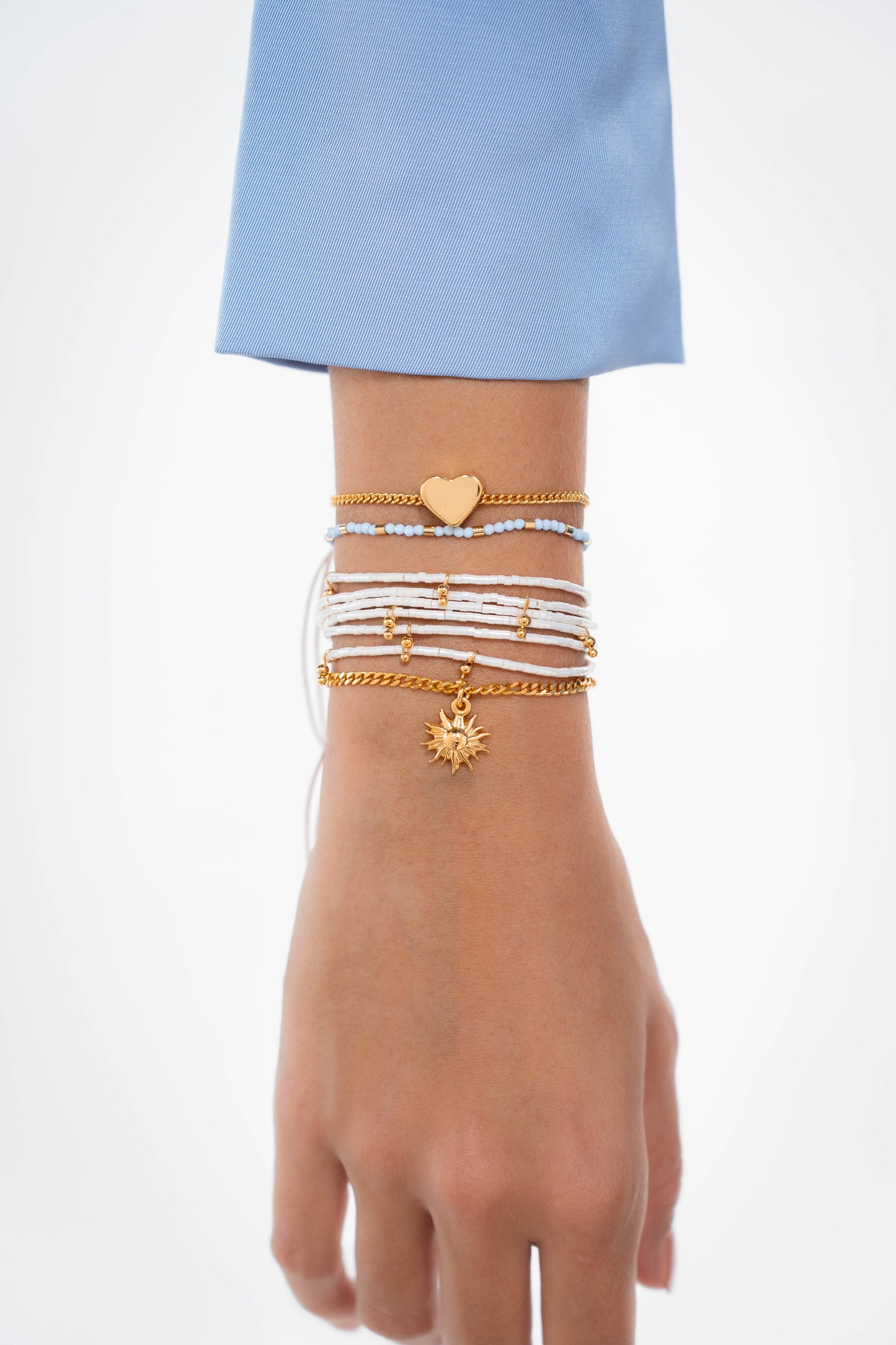 SET X4 PULSERAS AMOR SOLAR + ARETES*