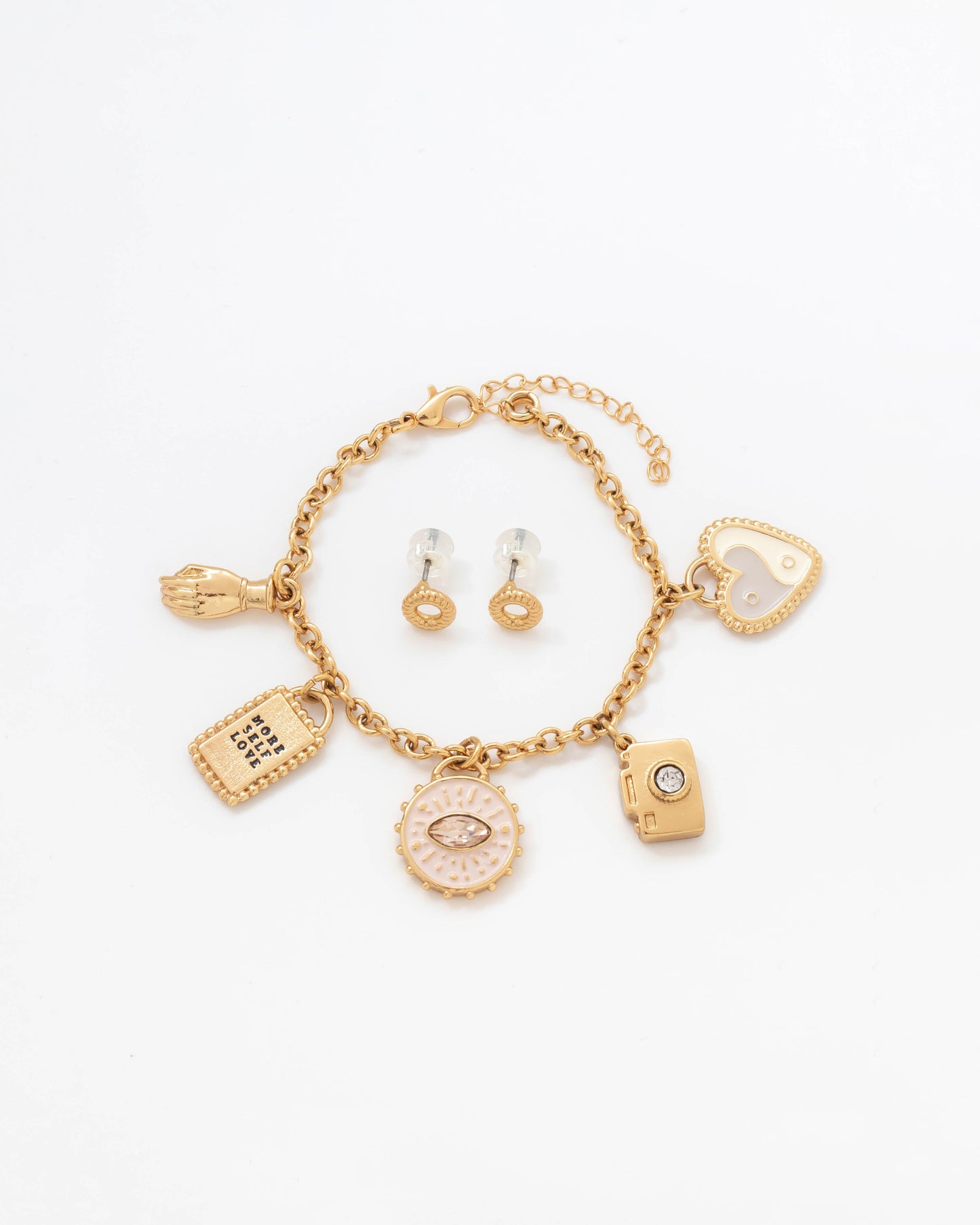 PULSERA AFIRMACIONES + ARETES*