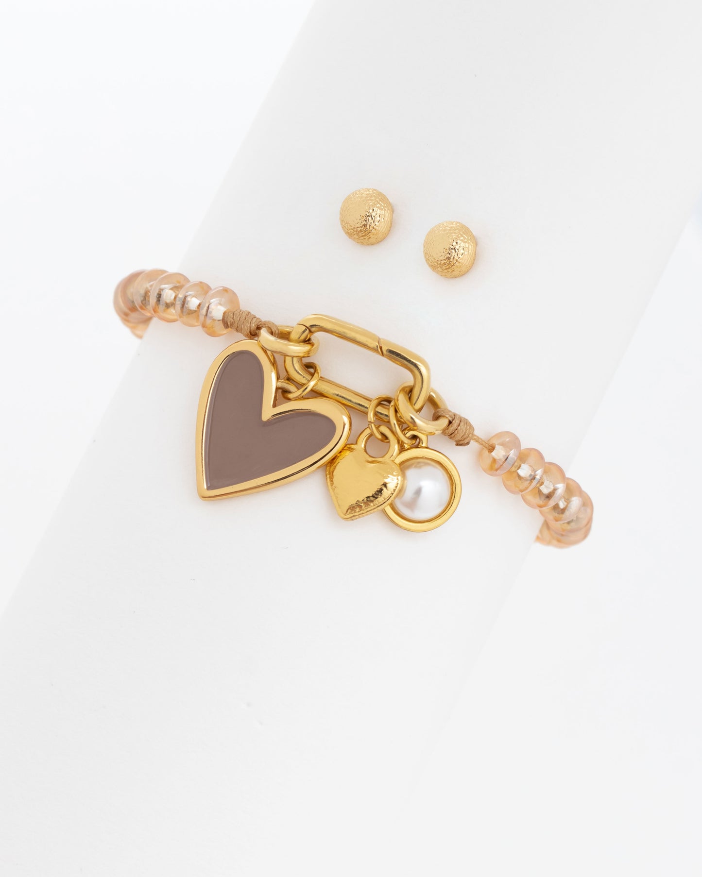 PULSERA BROCHE CHARMS + ARETES *