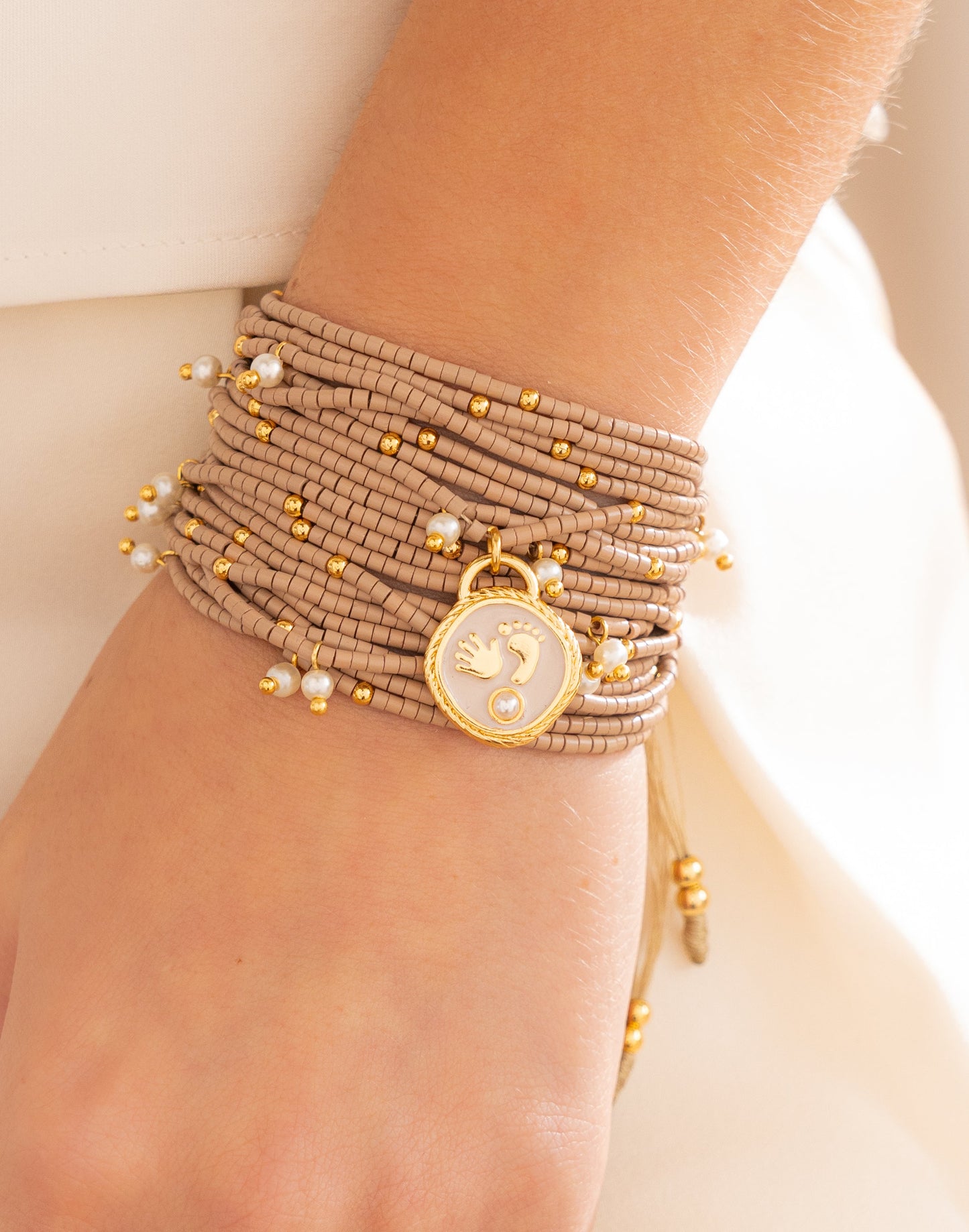 SET X2 PULSERAS PERLAS + ARETES*