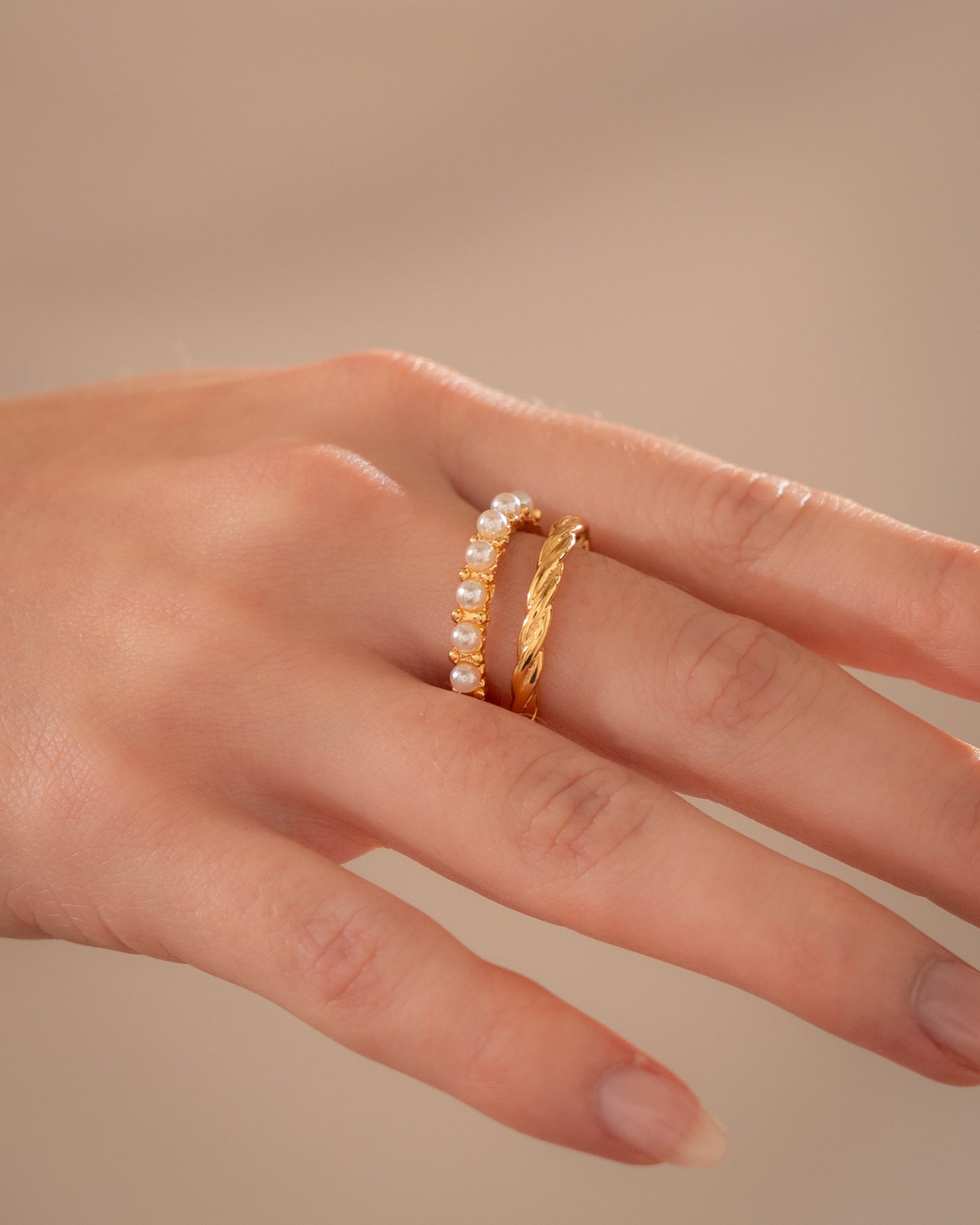 ANILLO MULTIPERLAS DOBLE*