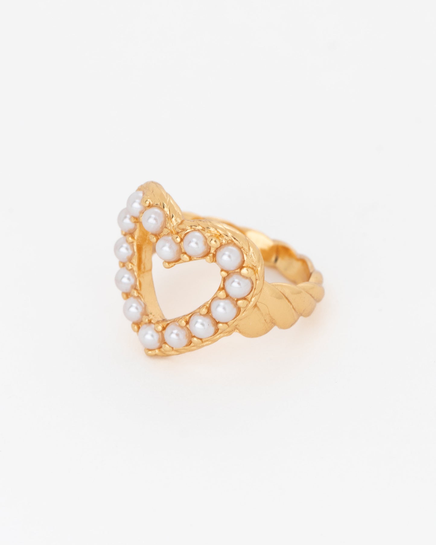 ANILLO CORAZÓN MULTIPERLAS*