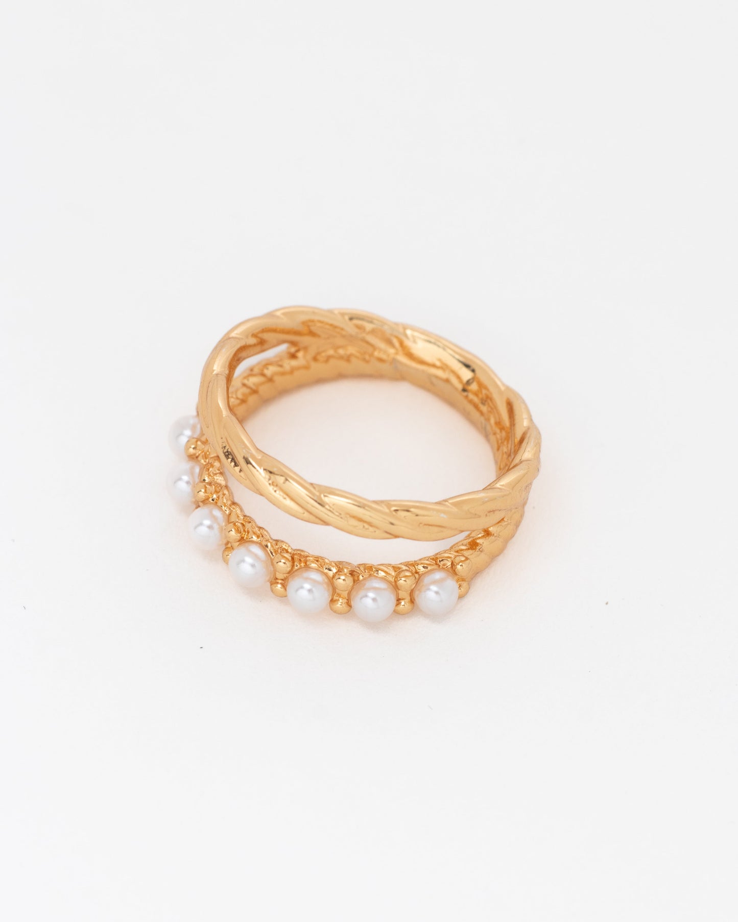 ANILLO MULTIPERLAS DOBLE*