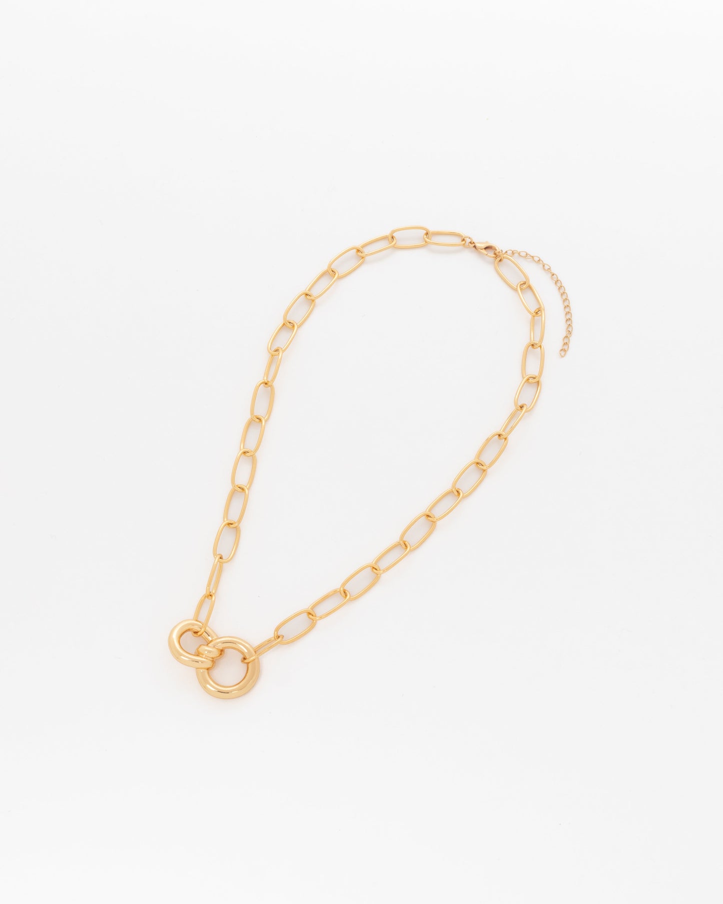 COLLAR ESLABÓN LAZO MAXI + ARETES