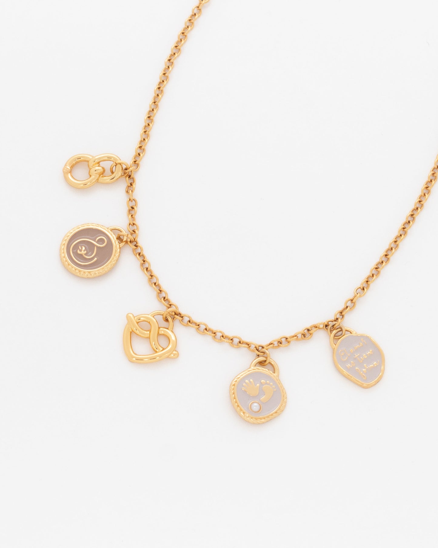 COLLAR MULTICHARMS LAZOS DE AMOR + ARETES*