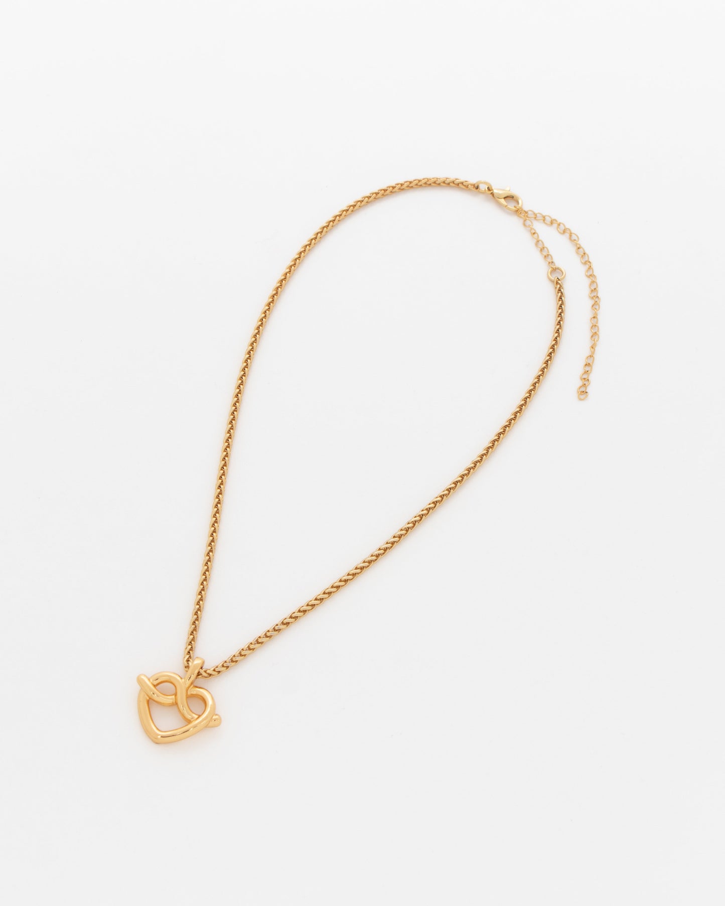 SET COLLAR + ARETES CORAZÓN LAZO*