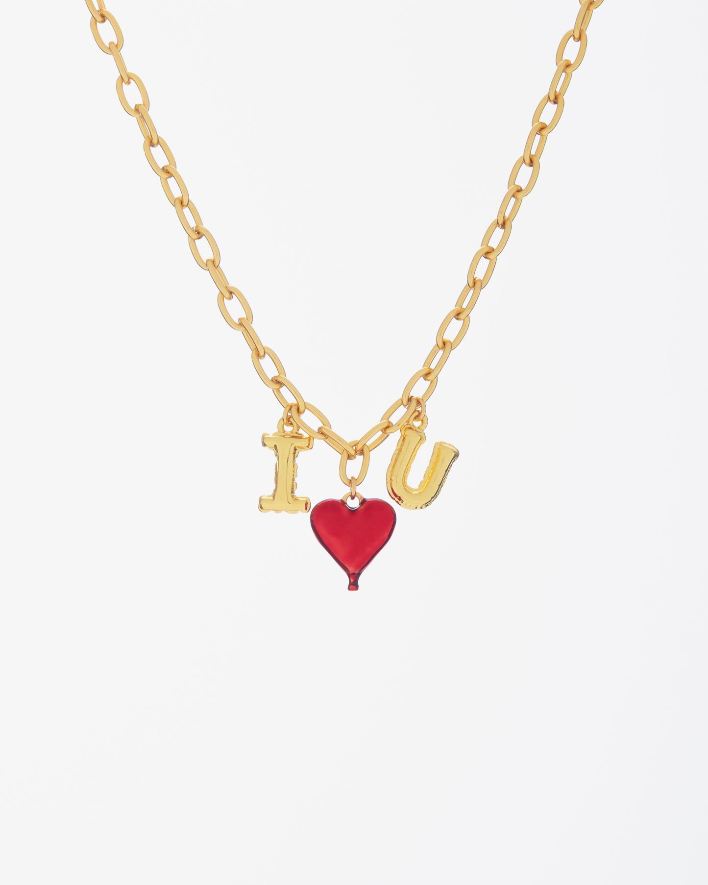 COLLAR LETRAS CORAZÓN GLOBO + ARETES*