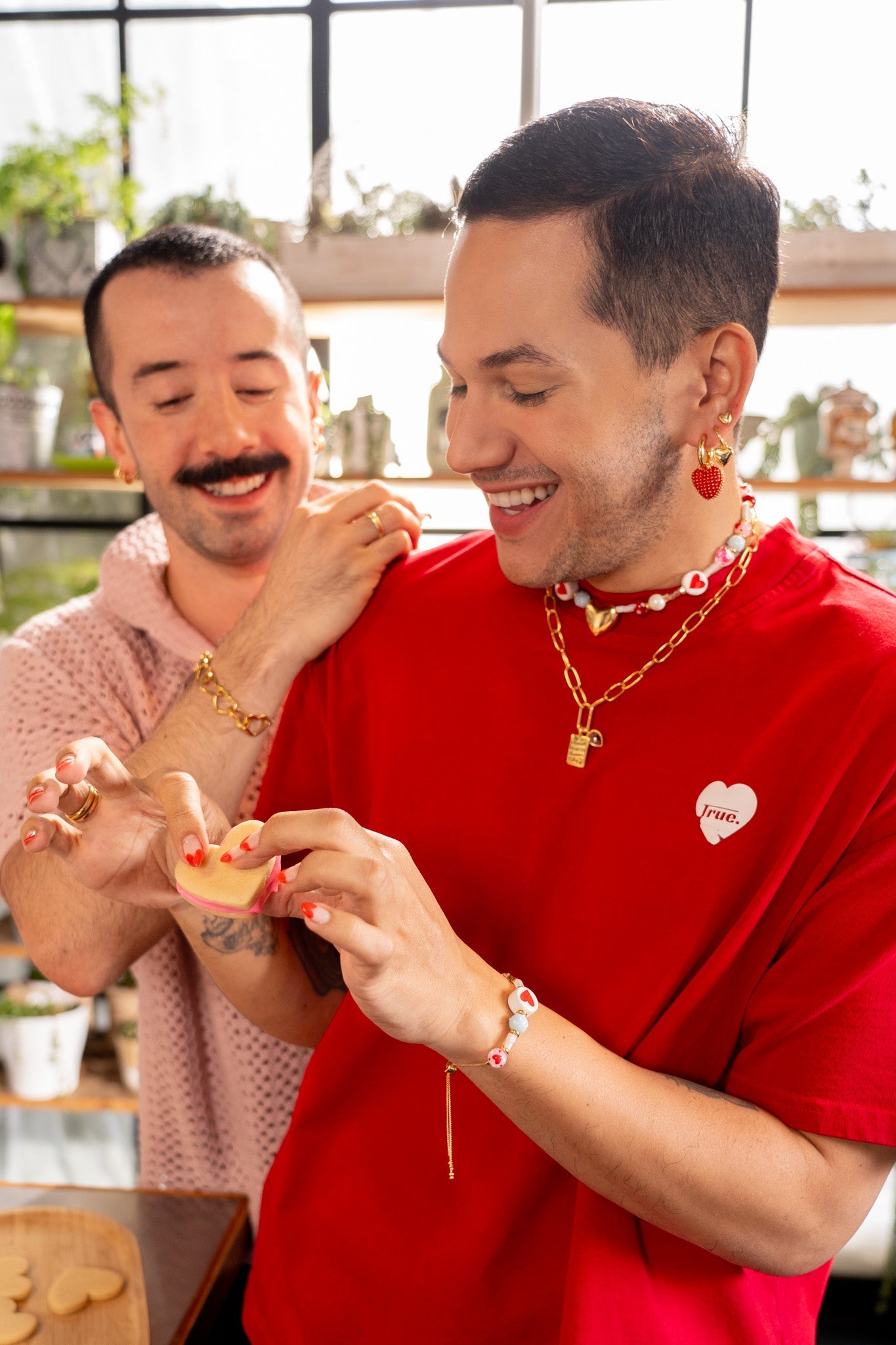 PULSERA CADENA CORAZÓN + ARETES*