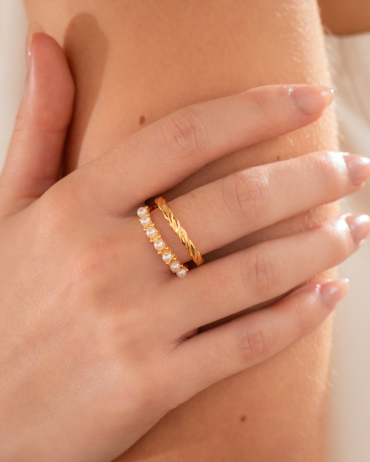 ANILLO MULTIPERLAS DOBLE*