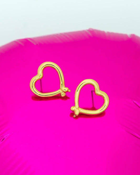 ARETES CORAZÓN LÍNEA GLOBO*