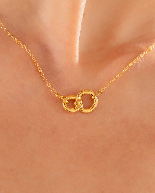 COLLAR ESLABÓN LAZO + ARETES