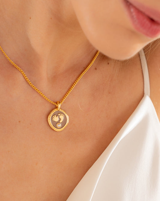 COLLAR MANITO PERLA + ARETES PERLA*