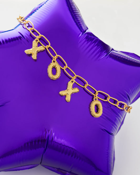 COLLAR MULTICHARMS XOXO + ARETES*