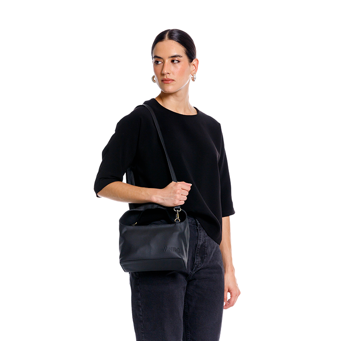 MANOS LIBRES PARA MUJER BIRDIE NEGRO EN CUERO VEGANO*