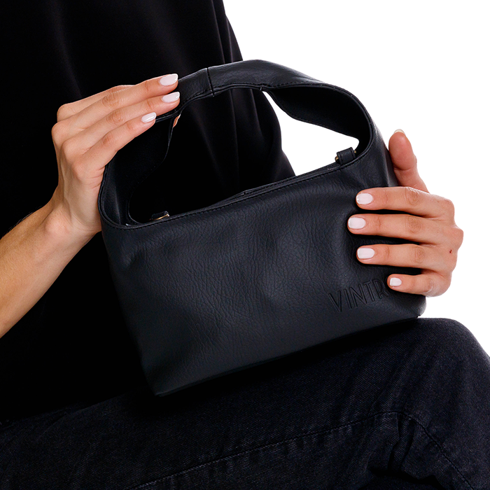 MANOS LIBRES PARA MUJER BIRDIE NEGRO EN CUERO VEGANO*