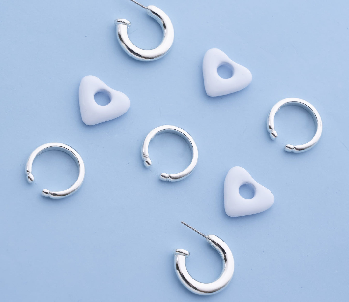 EARCUFF 2 EN 1 MAXI CORAZON - GOLD / ROSA