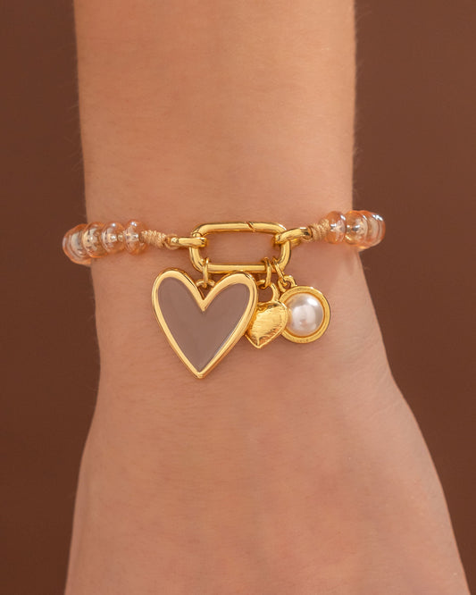 PULSERA BROCHE CHARMS + ARETES *