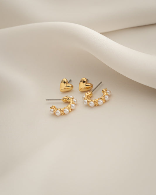 SET X2 ARETES CANDONGA PERLA