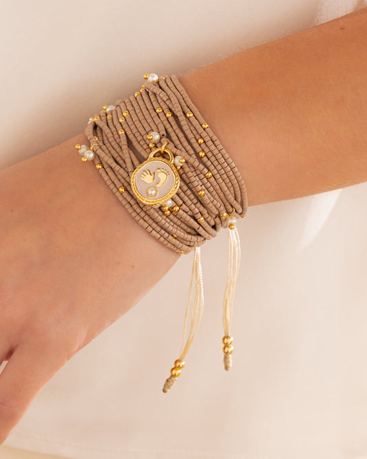 SET X2 PULSERAS PERLAS + ARETES*