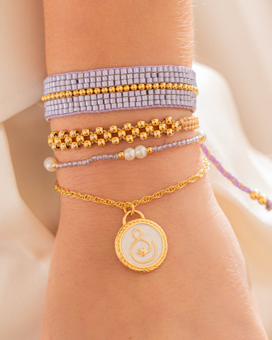 SET X3 PULSERAS CORAZÓN ENLAZADO + ARETES*