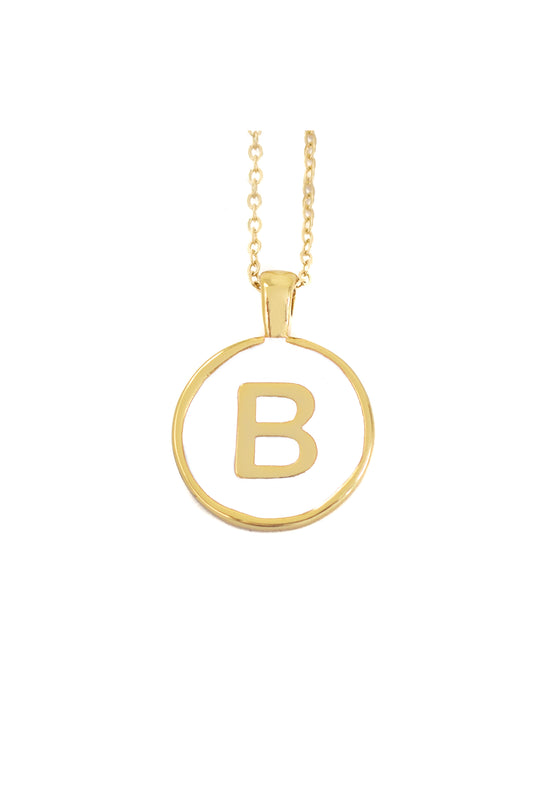 SET CADENA LETRA B HUESO 18 MM + ARETES