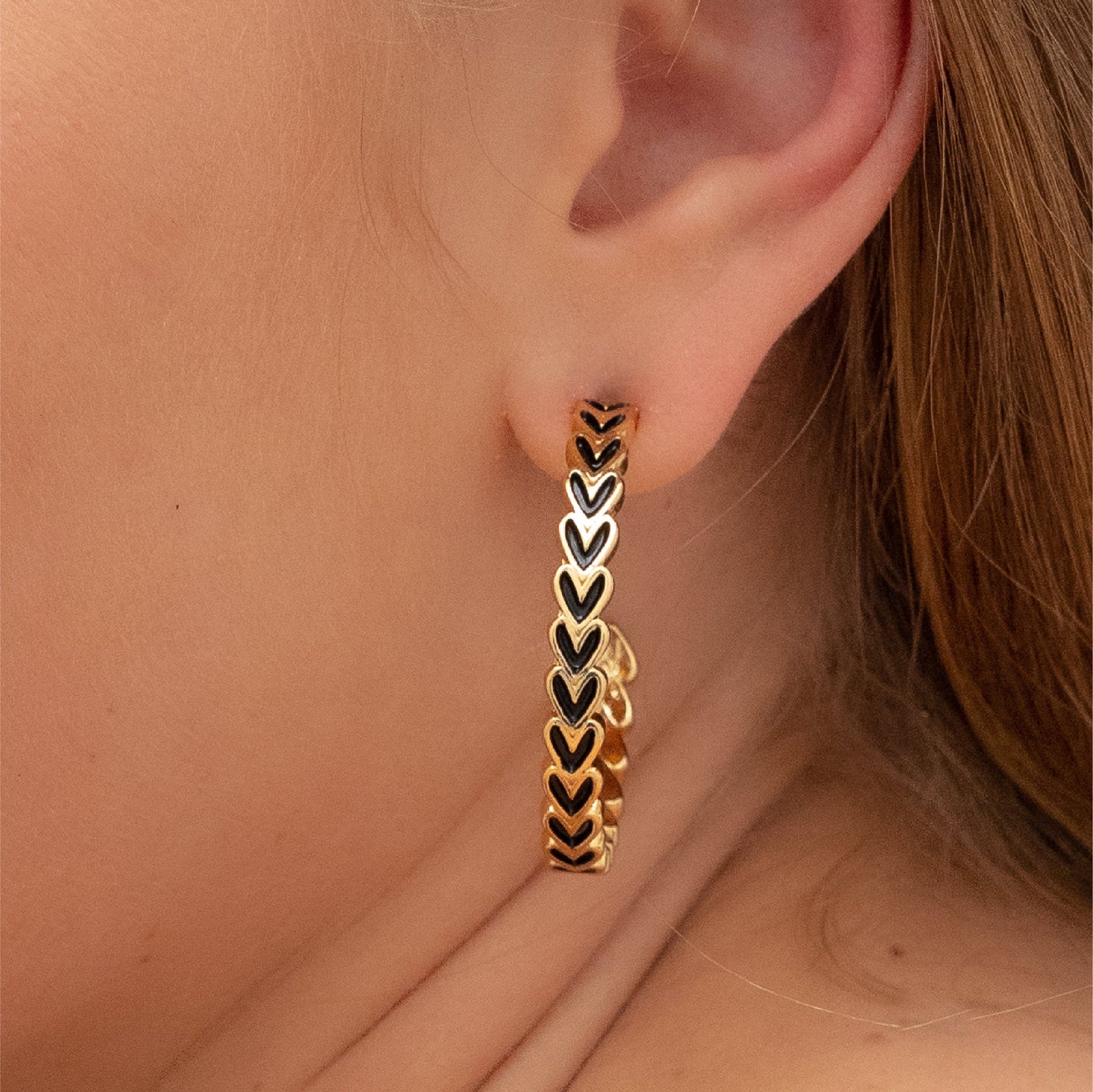 CANDONGAS MINI CORAZONES NEGROS