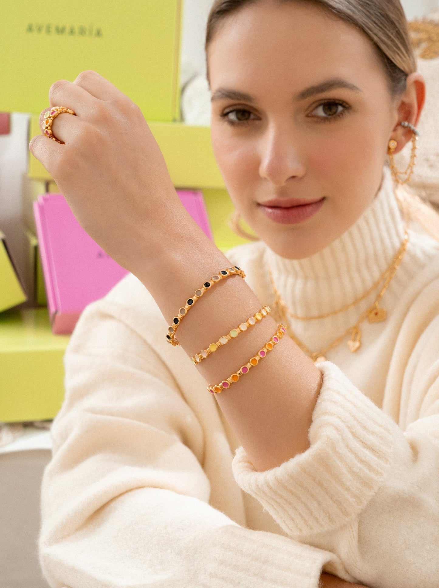 BRAZALATE DOTS MULTICOLOR PASTEL