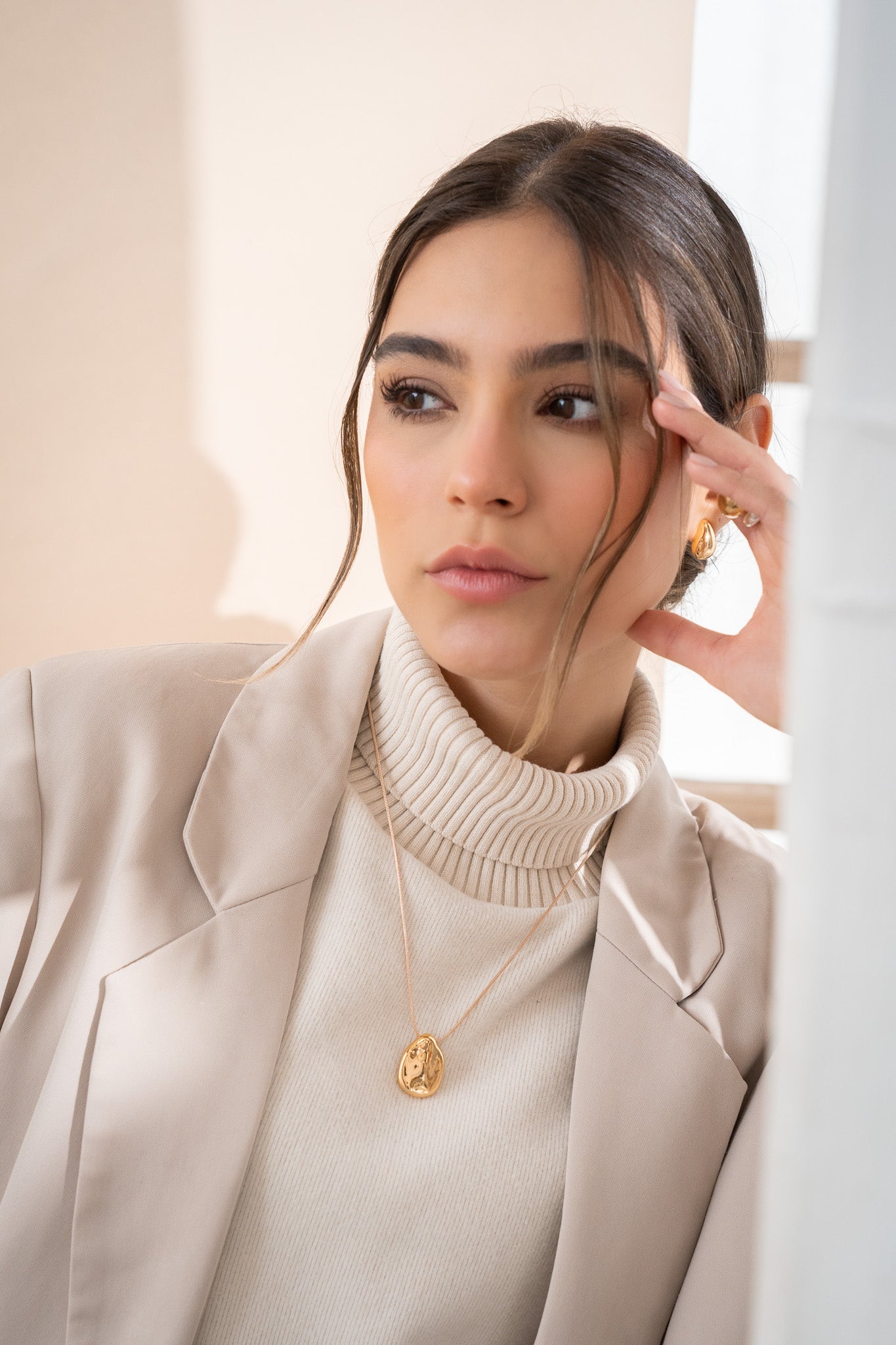 CUERITO + ARETES GOTA - GOLD*