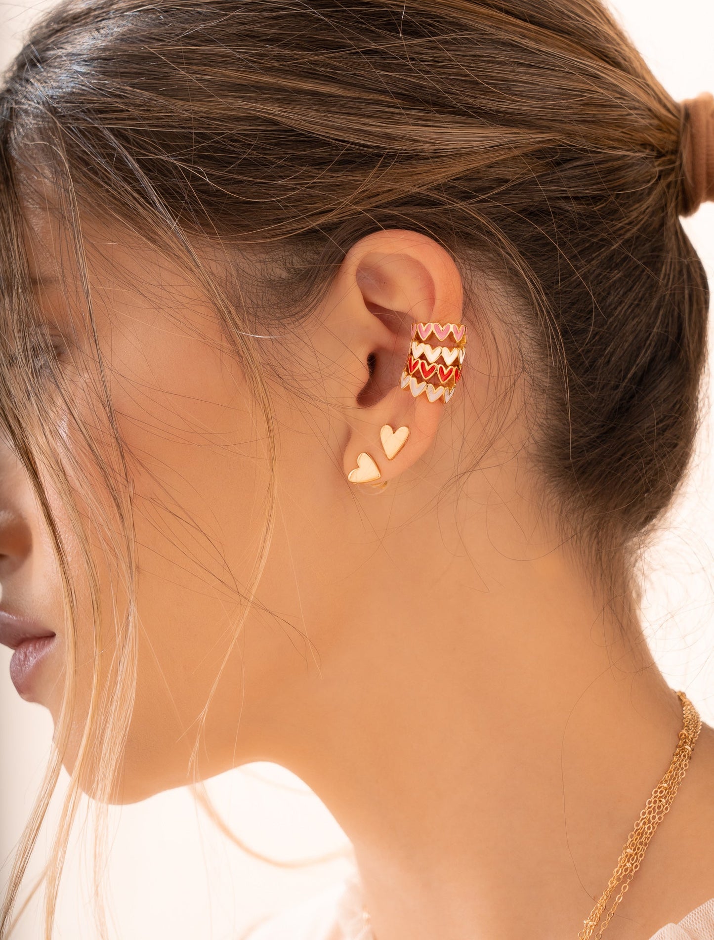 SET EARCUFF *2 MULTICORAZONES