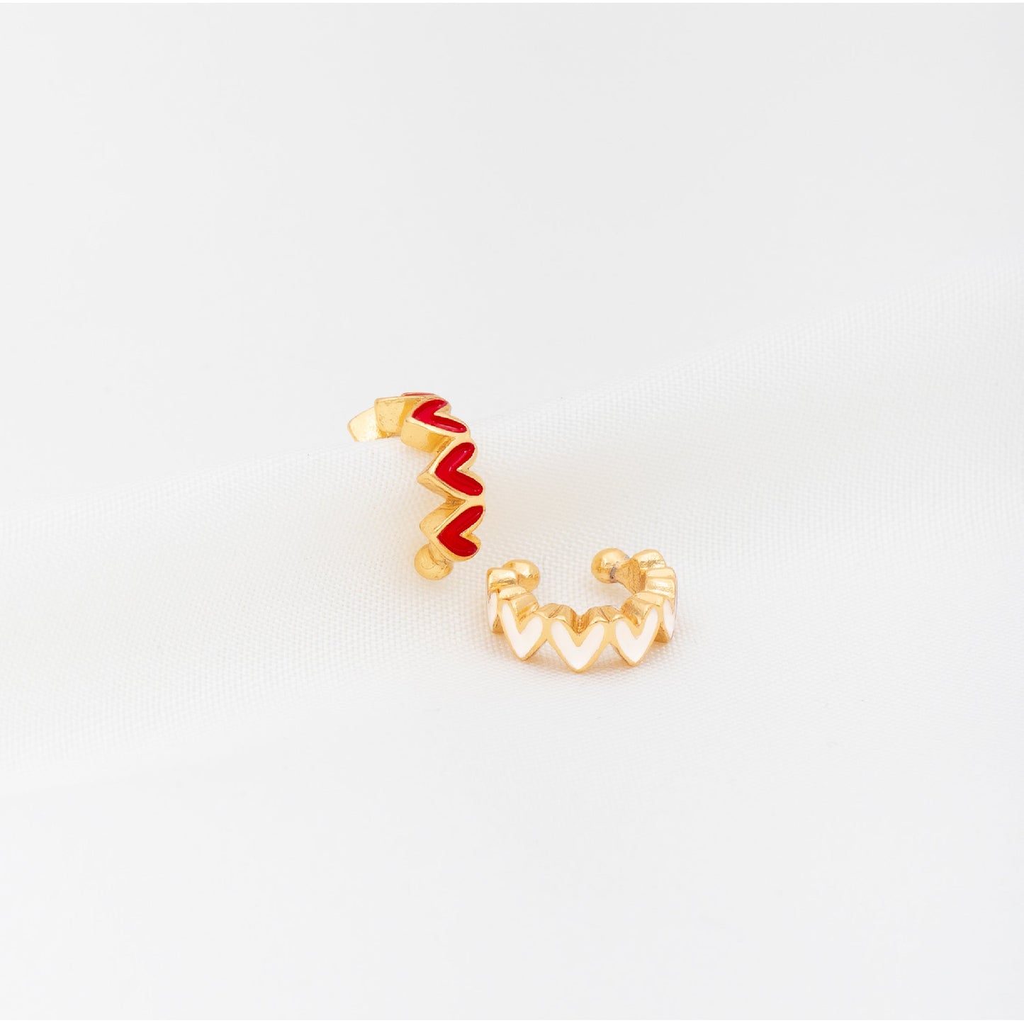 SET EARCUFF *2 MULTICORAZONES