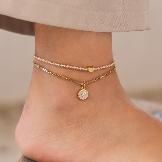 TOBILLERA CORAZON + ARETES