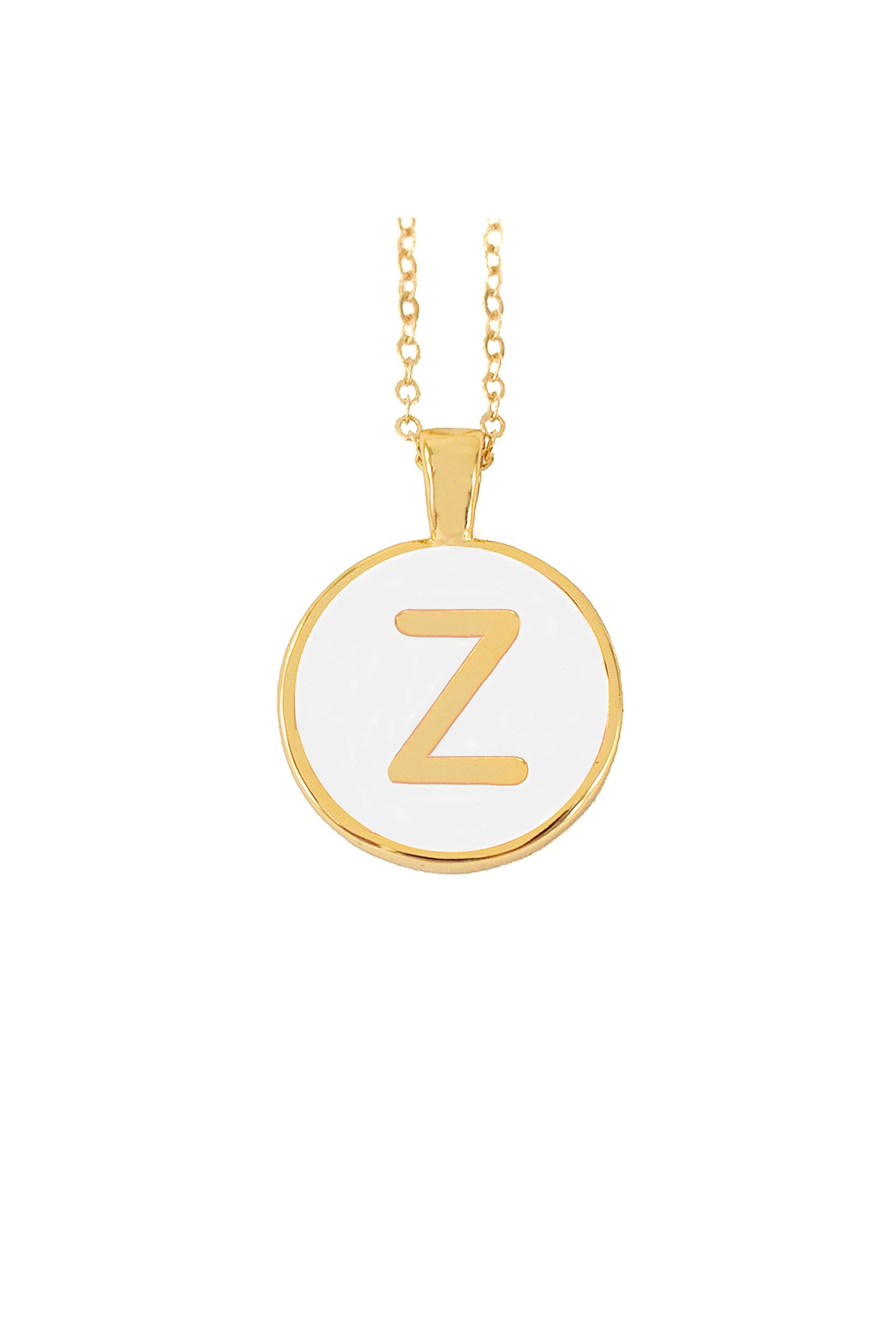 SET CADENA LETRA Z HUESO + ARETES 18 MM