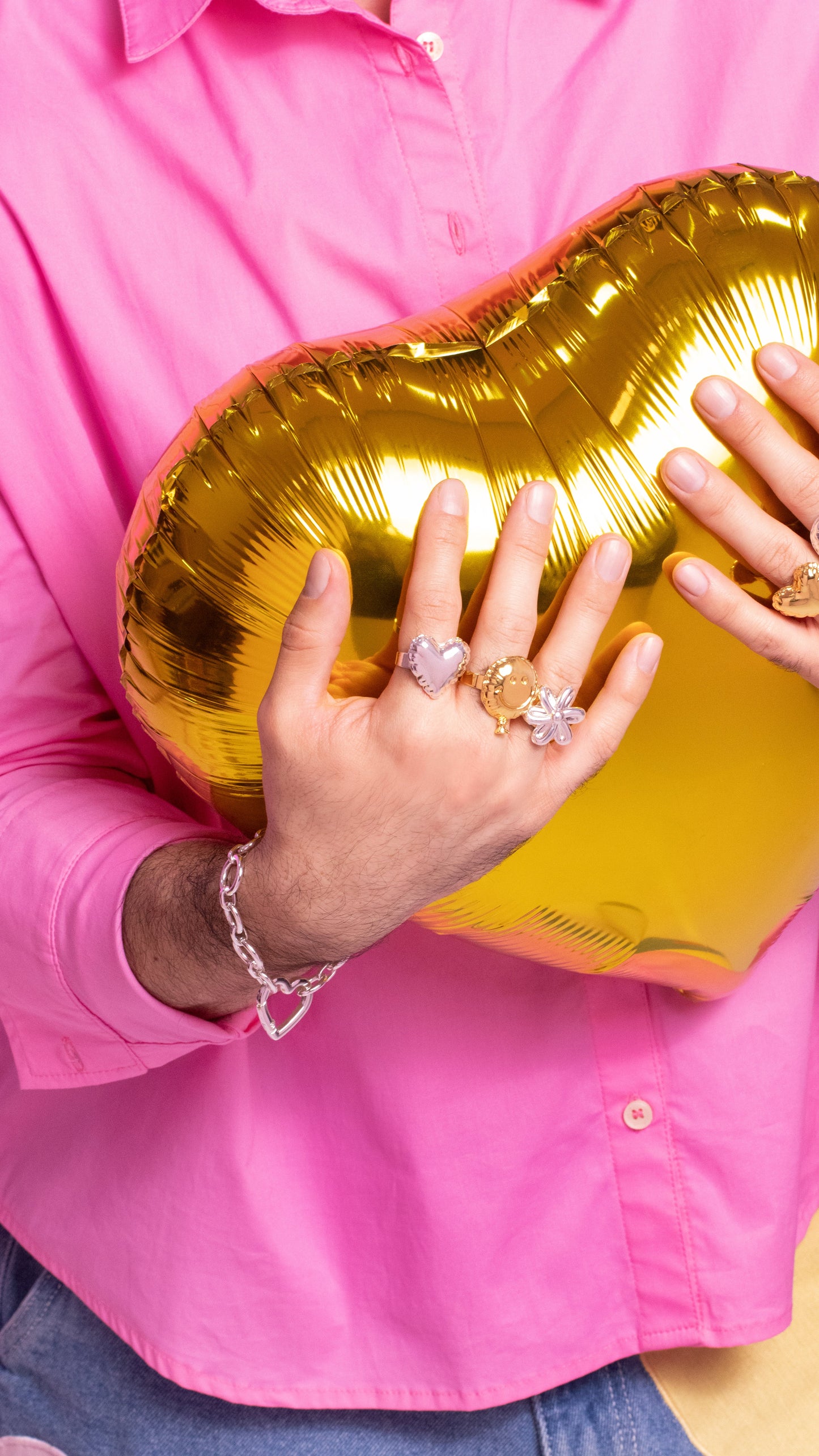 ANILLO CORAZÓN GLOBO*