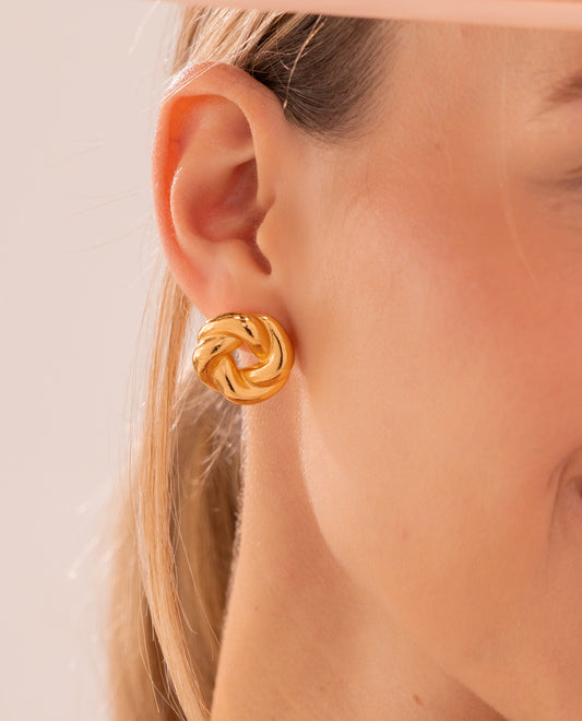 ARETES ENLAZADO BOLD*