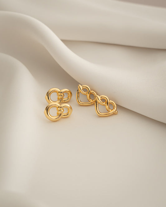 SET X2 ARETES LAZO DE AMOR*
