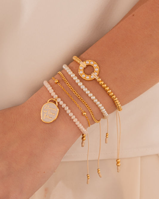 SET X3 PULSERAS EL AMOR NO TIENE FORMA + ARETES