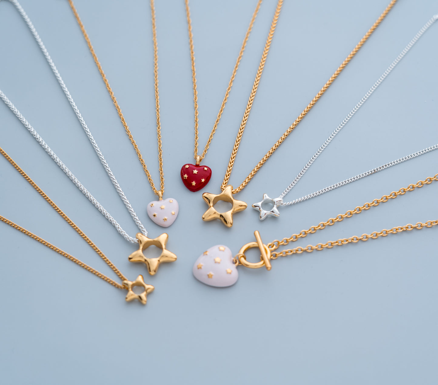 COLLAR CORAZÓN ESTRELLAS NUDE