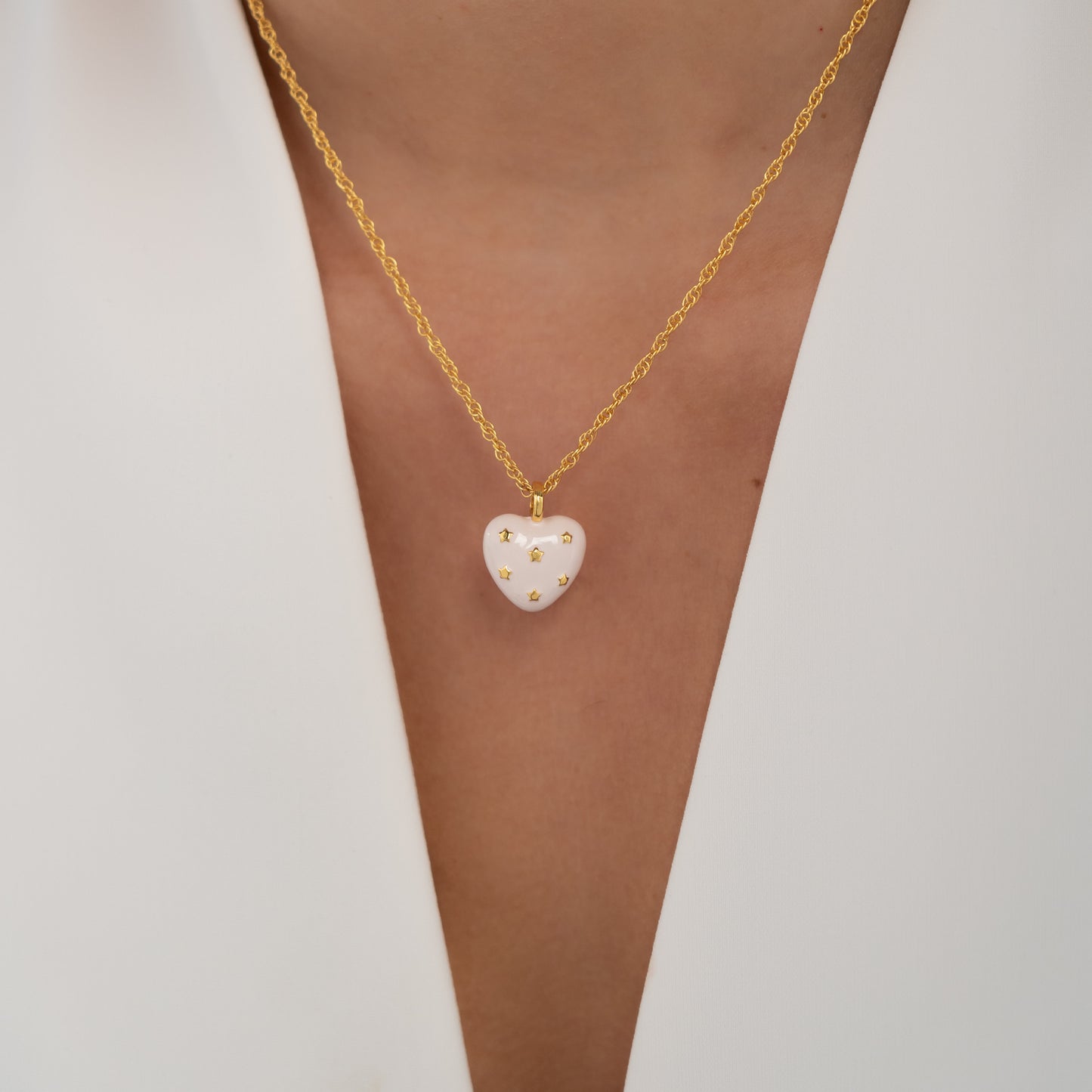 COLLAR CORAZÓN ESTRELLAS NUDE