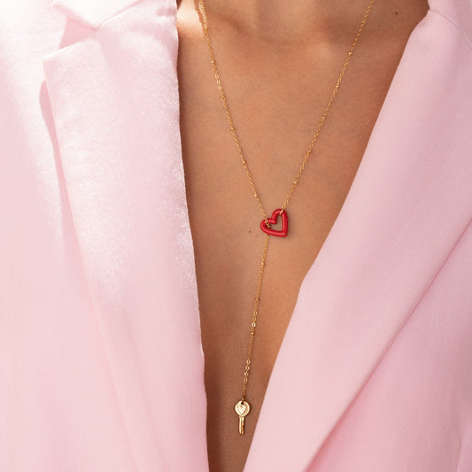 COLLAR CORBATIN CORAZON + ARETES